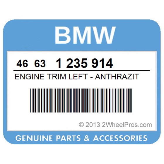 BMW 46631235914 Engine Trim Left - Anthrazit