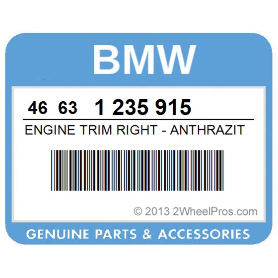 BMW 46631235915 Engine Trim Right - Anthrazit