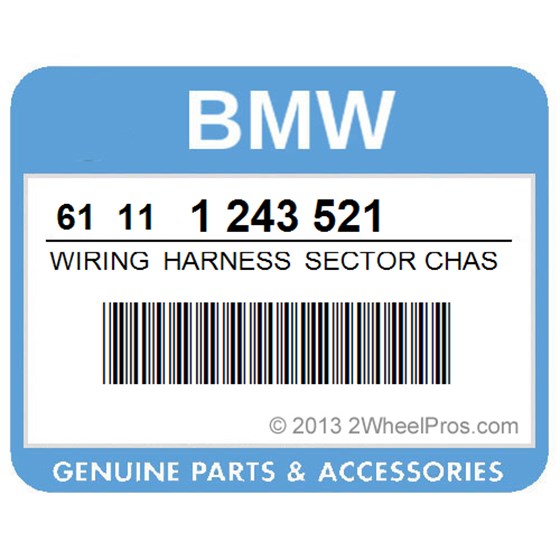 BMW 61111243521 Wiring Harness Sector Chassis (09/77 To 09/80)