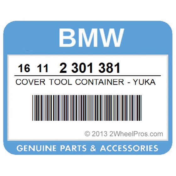 BMW 16112301381 Cover Tool Container - Yukatuerkis