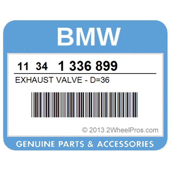 BMW 11341336899 Exhaust Valve - D=36