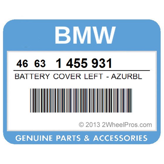 BMW 46631455931 Battery Cover Left - Azurblue