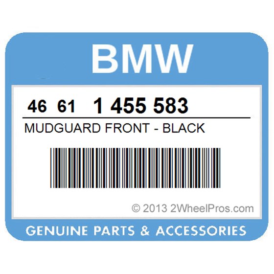 BMW 46611455583 Mudguard Front - Black