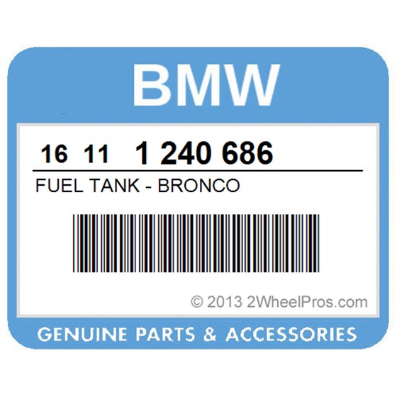 BMW 16111240686 Fuel Tank - Bronco