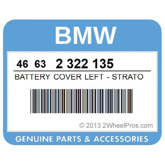 BMW 46632322135 Battery Cover Left - Stratosgray
