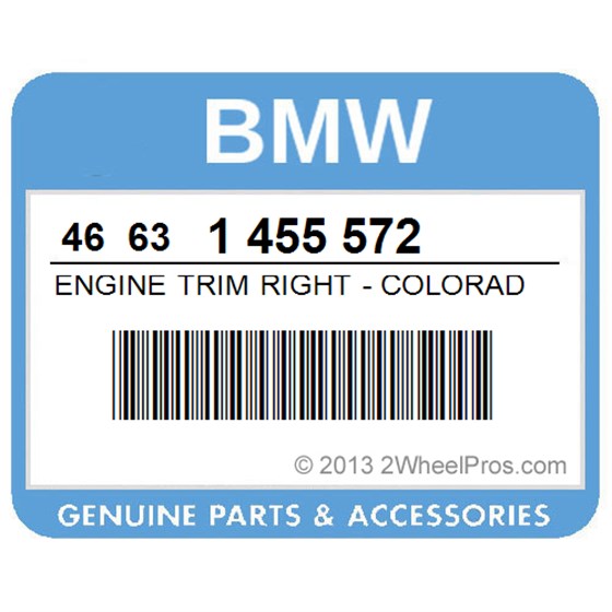BMW 46631455572 Engine Trim Right - Coloradorot