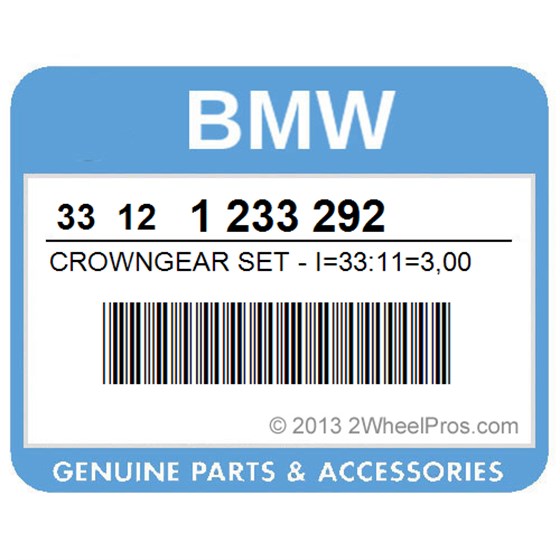 BMW 33121233292 Crowngear Set - I=33:11=3,00