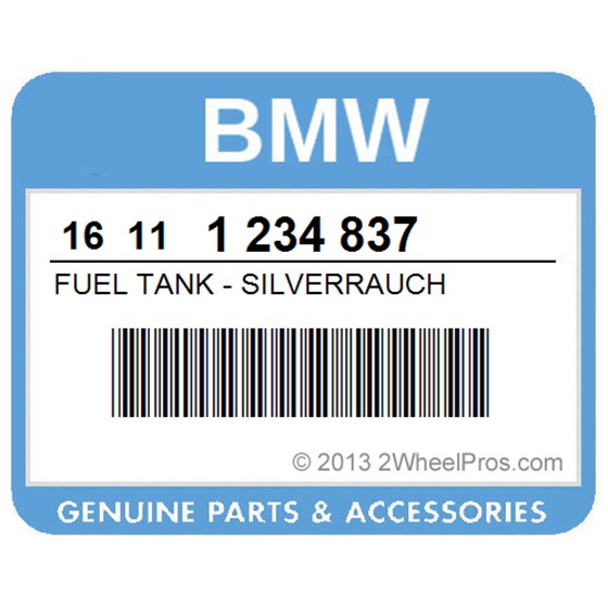 BMW 16111234837 Fuel Tank - Silverrauch