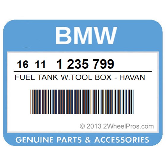 BMW 16111235799 Fuel Tank W.Tool Box - Havana Gold