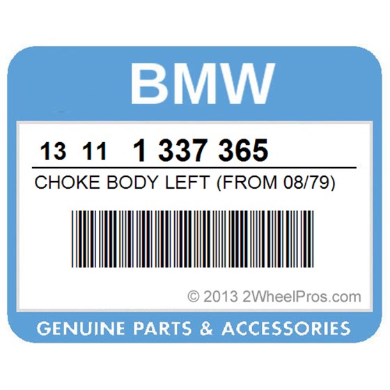 BMW 13111337365 Choke Body Left (From 08/79)