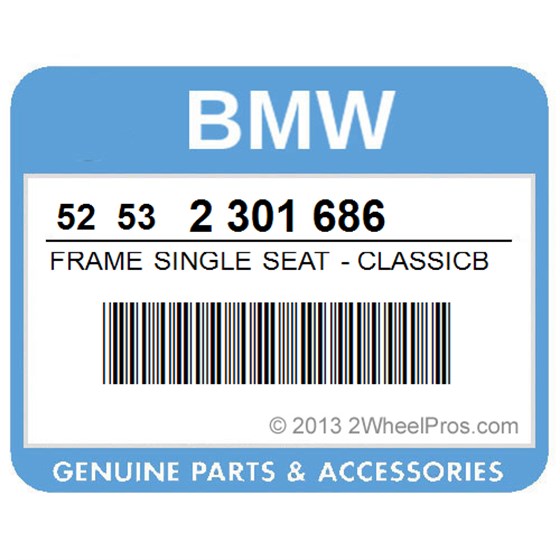 BMW 52532301686 Frame Single Seat - Classicblack