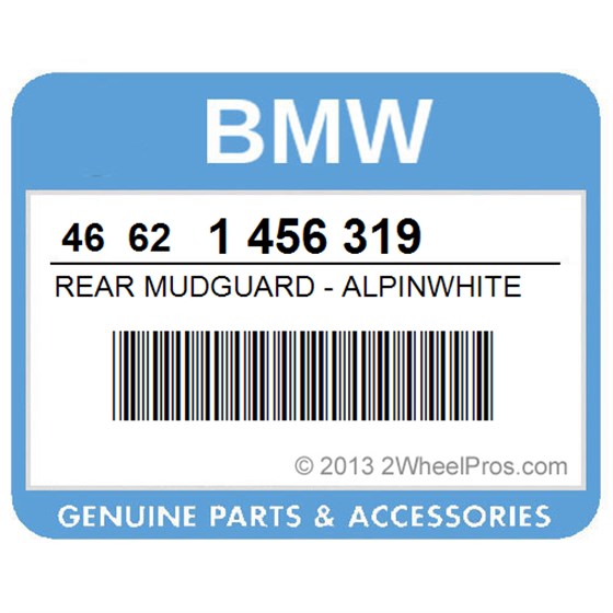 BMW 46621456319 Rear Mudguard - Alpinwhite