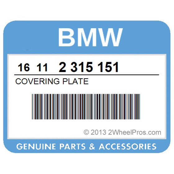 BMW 16112315151 Covering Plate