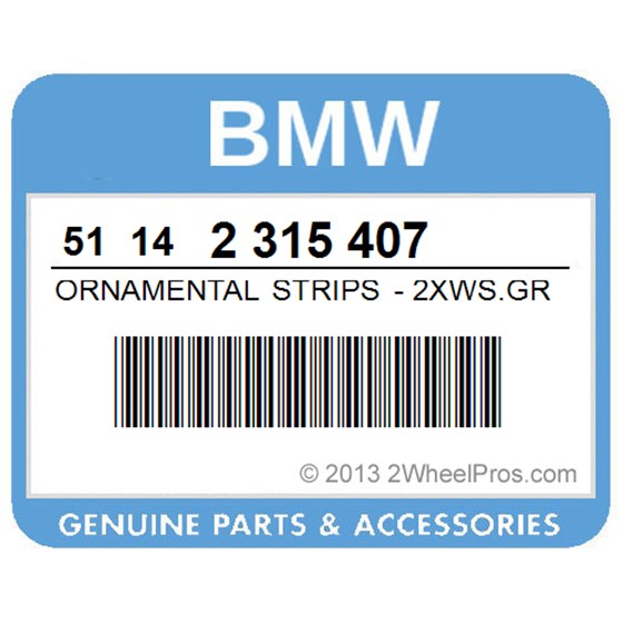 BMW 51142315407 Ornamental Strips - 2Xws.Gr.Rt620mm