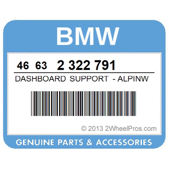BMW 46632322791 Dashboard Support - Alpinwhite