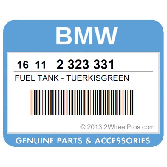 BMW 16112323331 Fuel Tank - Tuerkisgreen