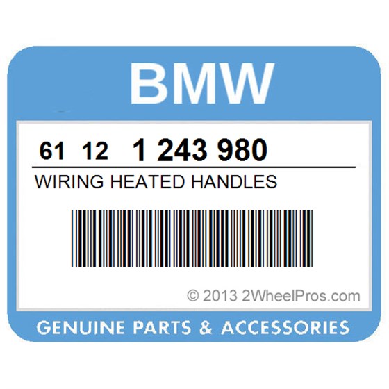 BMW 61121243980 Wiring Heated Handles