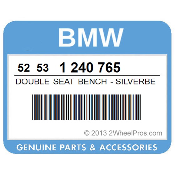 BMW 52531240765 Double Seat Bench - Silverbeige