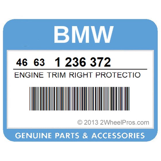 BMW 46631236372 Engine Trim Right Protection Bar - Silver