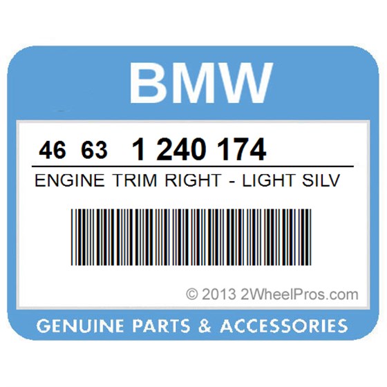 BMW 46631240174 Engine Trim Right - Light Silver