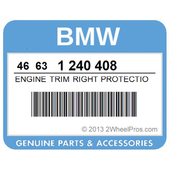 BMW 46631240408 Engine Trim Right Protection Bar - Light Silver