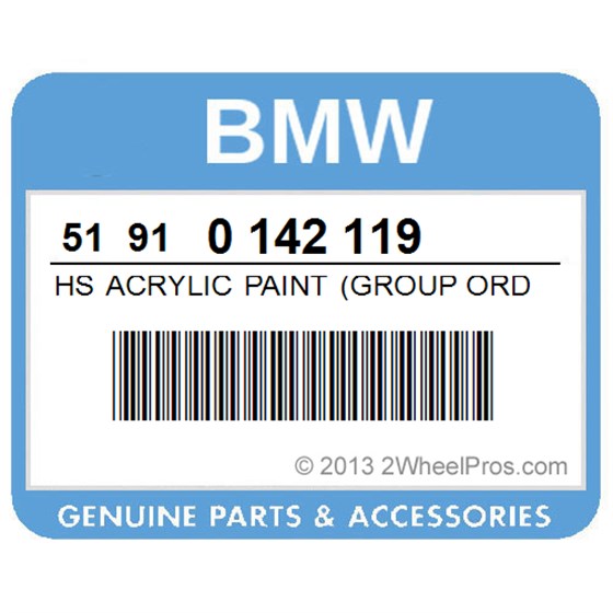 BMW 51910142119 Hs Acrylic Paint (Group Order Number) - 500Ml