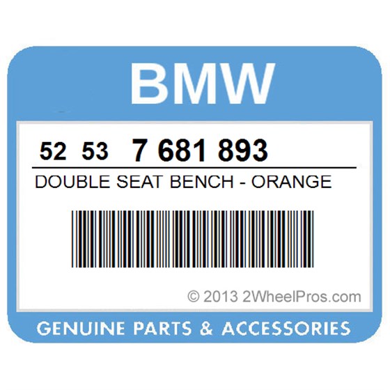 BMW 52537681893 Double Seat Bench - Orange 780Mm