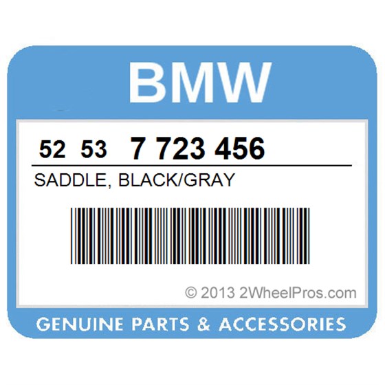 BMW 52537723456 Saddle, Black/Gray