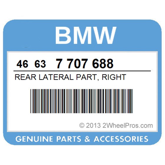 BMW 46637707688 Rear Lateral Part, Right