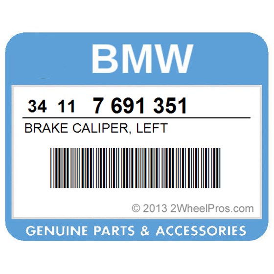 BMW 34117691351 Brake Caliper, Left