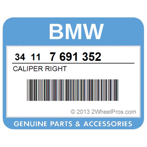 BMW 34117691352 Caliper Right