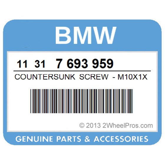 BMW 11317693959 Countersunk Screw - M10x1x40-10.9