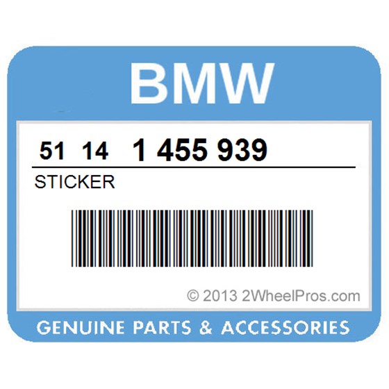 BMW 51141455939 Sticker