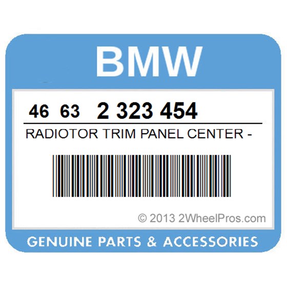 BMW 46632323454 Radiotor Trim Panel Center - Seidenblue
