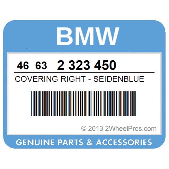 BMW 46632323450 Covering Right - Seidenblue