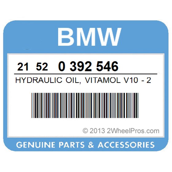 BMW 21520392546 Hydraulic Oil, Vitamol V10 - 250Ml