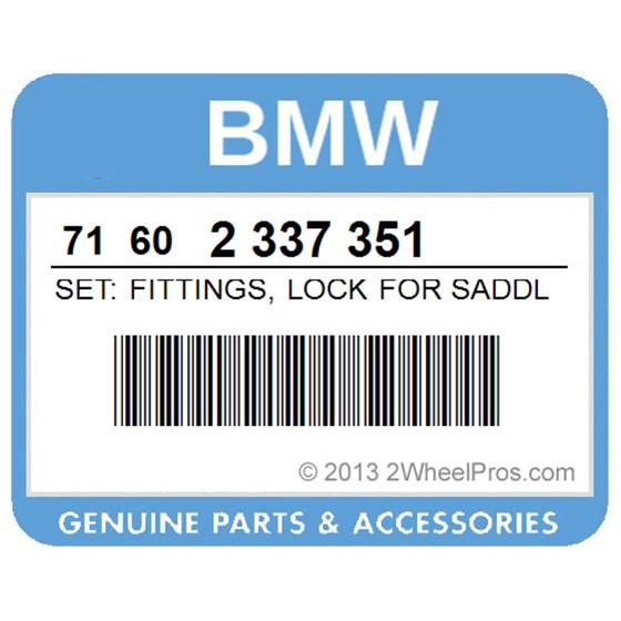 BMW 71602337351 Set: Fittings, Lock For Saddle Bag