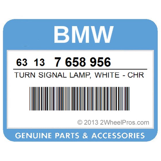 BMW 63137658956 Turn Signal Lamp, White - Chrom