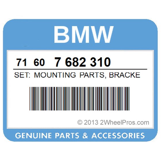 BMW 71607682310 Set: Mounting Parts, Bracket F Top Case - 35 Ltr.