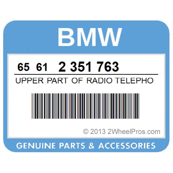 BMW 65612351763 Upper Part Of Radio Telephone Box - Saphirblue (From 08/98)