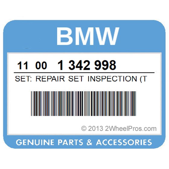 BMW 11001342998 Set: Repair Set Inspection (To 12/02)