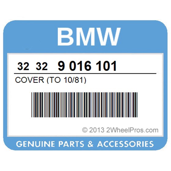 BMW 32329016101 Cover (To 10/81)