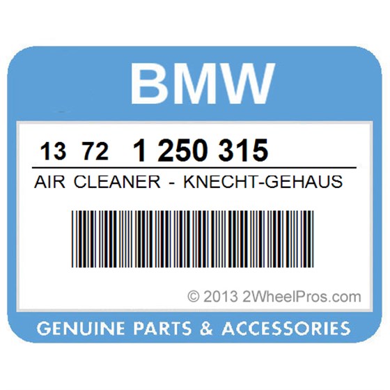 BMW 13721250315 Air Cleaner - Knecht-Gehäuse