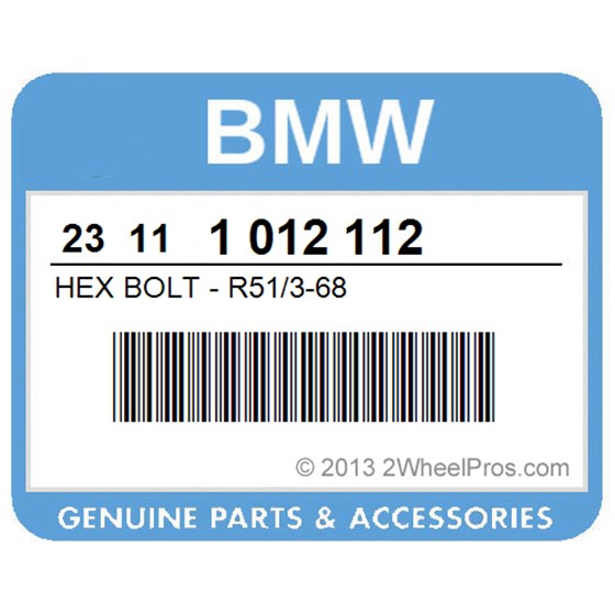 BMW 23111012112 Hex Bolt - R51/3-68