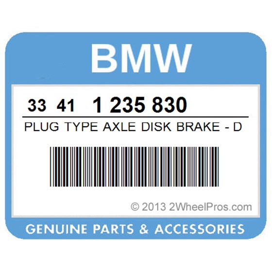 BMW 33411235830 Plug Type Axle Disk Brake - D=17Mm/L=296Mm