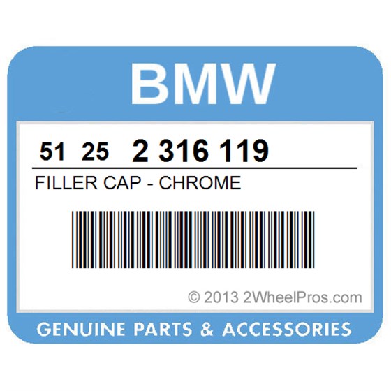 BMW 51252316119 Filler Cap - Chrome
