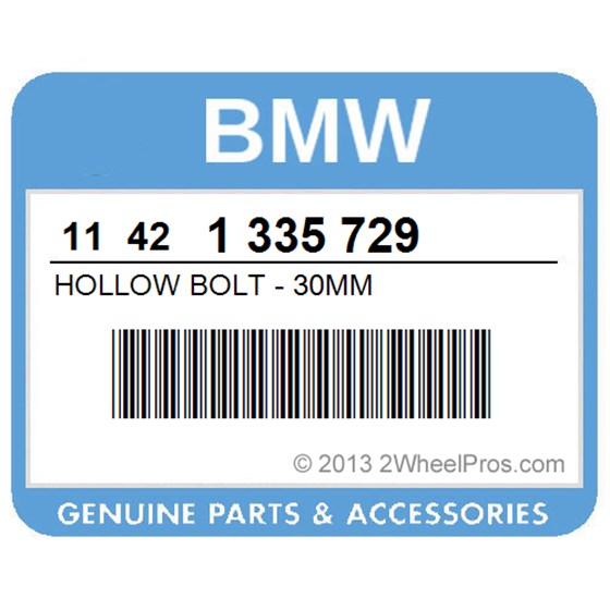 BMW 11421335729 Hollow Bolt - 30Mm