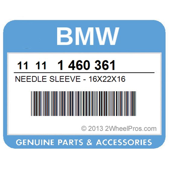 BMW 11111460361 Needle Sleeve - 16X22x16
