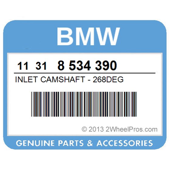 BMW 11318534390 Inlet Camshaft - 268Deg