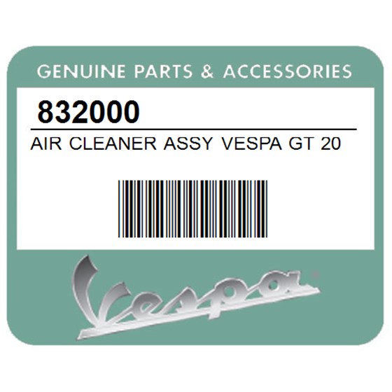 Vespa 832000 Air Cleaner Assy Vespa Gt 200